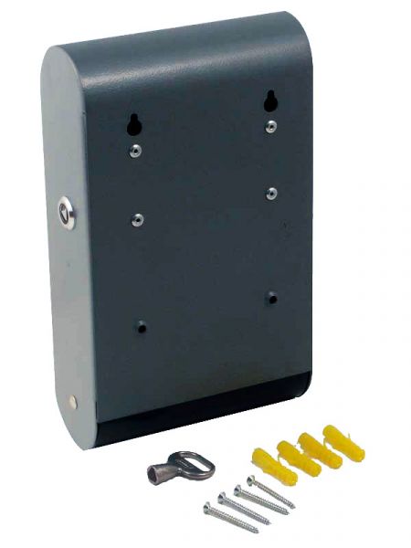 PROBBAX - AT-0202-DGRY - Cenicero de exterior para pared rectangular 1,5 L - 15,2 x 6,4 x 25,5 cm - Gris oscuro