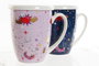 DKD Home Decor Taza para Infusiones Porcelana Lila Malva 380ml 8.3 x 11 x 12 cm (12 Unidades) Apto Microondas Lavavajillas