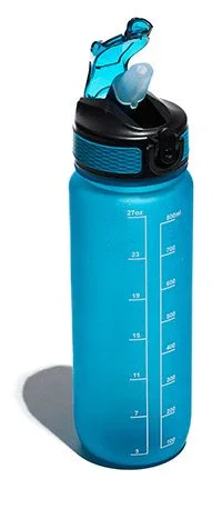 Muitomas WBOTTLESP750BL - Botella de agua deportiva reutilizable 750ml azul ártico, a prueba de fugas y con pajita
