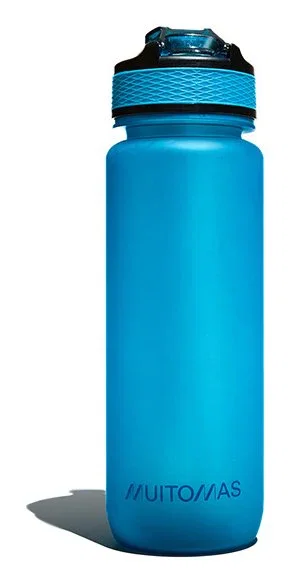 Muitomas WBOTTLESP750BL - Botella de agua deportiva reutilizable 750ml azul ártico, a prueba de fugas y con pajita