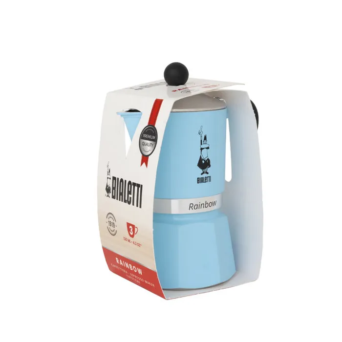 Bialetti Cafetera Italiana Moka Express 6 Tazas (300 ml), Apta para Todos los Fuegos Excepto Inducción, Modelo BIA8006363018678, Color Azul Arcoíris Bialetti Cafetera Italiana Moka Express 6 Tazas (300 ml), Apta para Todos los Fuegos Excepto Inducción, Modelo BIA8006363018678, Color Azul Arcoíris