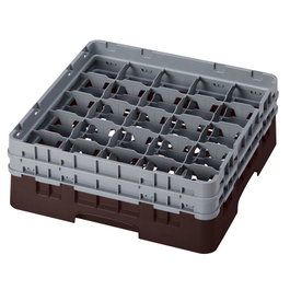 CAMBRO Cesta de lavado 2 niveles Castaño 50x50x18,4 cm