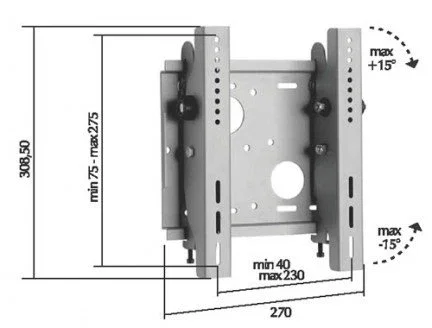 Marca por definir Soporte de pared monoplasma-s Plata