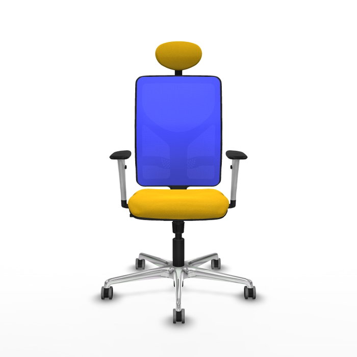 PIQUERAS Y CRESPO Silla de oficina Motilla con mecanismo Sincro, Amarillo y Azul PIQUERAS Y CRESPO Silla de oficina Motilla con mecanismo Sincro, Amarillo y Azul