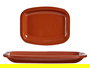 La Dehesa Bandeja Plana Rectangular 26x20 cm Barro Refractario Color Miel (Set de 13)