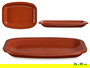 La Dehesa Bandeja Plana Rectangular 26x20 cm Barro Refractario Color Miel (Set de 13)