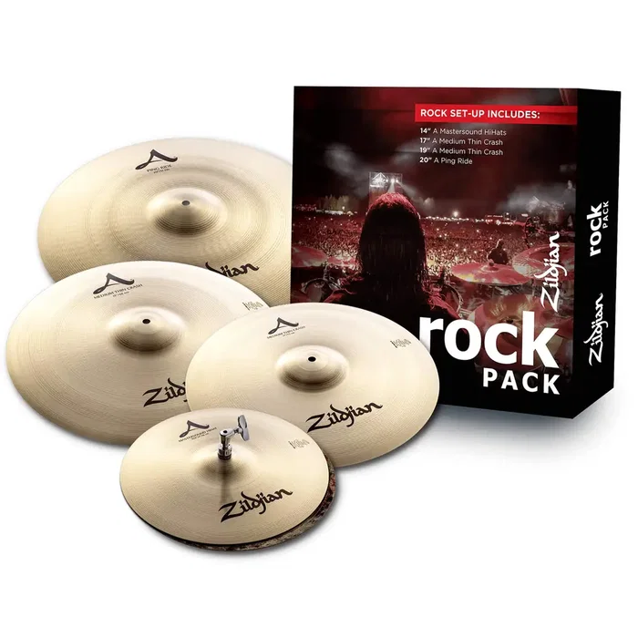 ZILDJIAN JUEGO ROCK MUSIC HH14, Crash 17, Crash 19, Ride 20 ZILDJIAN JUEGO ROCK MUSIC HH14, Crash 17, Crash 19, Ride 20