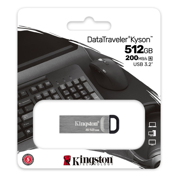 Kingston DataTraveler Kyson 512 GB Plata