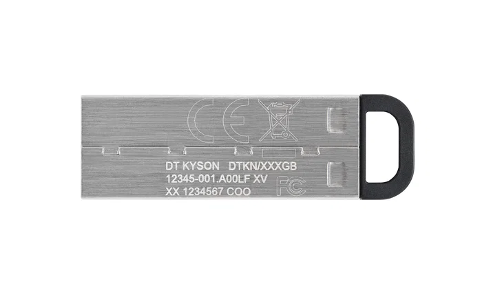 Kingston DataTraveler Kyson DTKN/512GB 512GB USB Flash Drive USB 3.2 Gen 1 Tipo A, Sin Capuchón con Presilla para Llavero, Plata, Velocidad Lectura 200MB/s