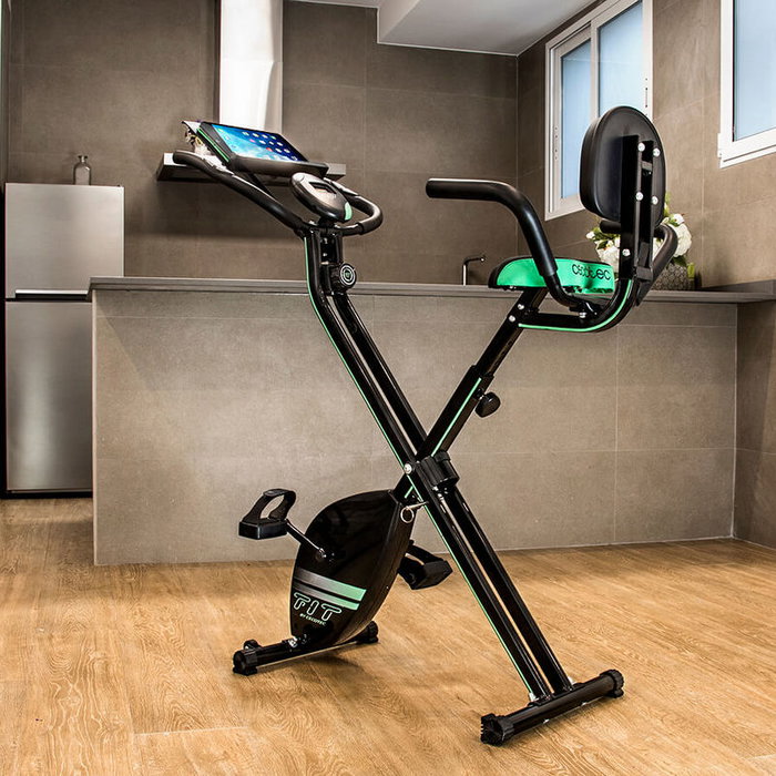 Cecotec X-Bike Pro Bicicleta Estática Plegable Magnética Negro y Verde