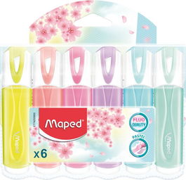 Maped Marcadores Fluorescentes Classic Colores Pastel Blíster 6 Unidades