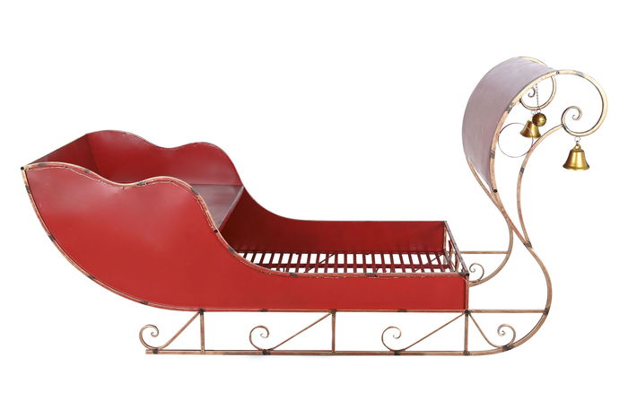 DKD Home Decor Trineo Navidad Tradicional XXL Rojo Dorado 220 x 100 x 110 cm LED Metal DKD Home Decor Trineo Navidad Tradicional XXL Rojo Dorado 220 x 100 x 110 cm LED Metal