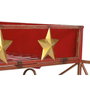 DKD Home Decor Trineo LED Metal XXL Rojo y Dorado