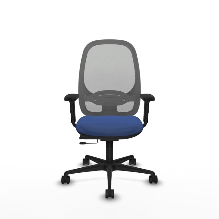 PIQUERAS Y CRESPO Silla de oficina Cilanco con mecanismo Sincro/Traslack, Azul marino y Gris