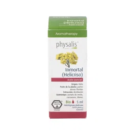 PHYSALIS Esencia Helicriso Bio 5Ml - Aceite de Inmortal para Regenerar y Calmar la Piel, Quimiotipo Curcumenos y Diones