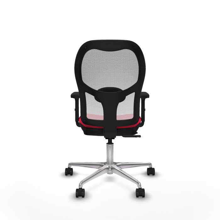 PIQUERAS Y CRESPO Silla de oficina Jorquera con mecanismo Sincro/Traslack Rojo y Blanco