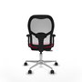 PIQUERAS Y CRESPO Silla de oficina Jorquera con mecanismo Sincro/Traslack Rojo y Blanco