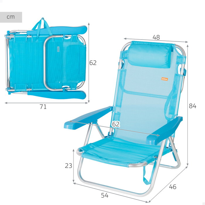 AKTIVE-SILLA PLEG ALU 5POS 48X AKTIVE-SILLA PLEG ALU 5POS 48X