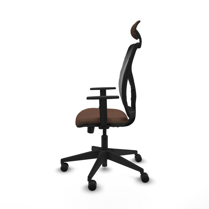PIQUERAS Y CRESPO Silla de oficina Motilla Sincro/Traslack Marrón oscuro y Negro