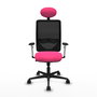 PIQUERAS Y CRESPO Silla de oficina Zulema con Mecanismo Sincro Rosa y Negro