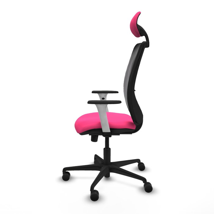 PIQUERAS Y CRESPO Silla de oficina Zulema con Mecanismo Sincro Rosa y Negro