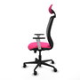 PIQUERAS Y CRESPO Silla de oficina Zulema con Mecanismo Sincro Rosa y Negro