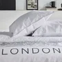 Today Juego de Cama TOD3574641256579 para 2 personas, 240x220 cm, Algodón Estampado Londres Blanco