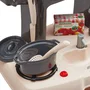 Ecoiffier Cocina Infantil Loft con Frigorífico, Microondas, Vitrocerámica y 14 Piezas de Menaje - 18 Meses, Origen Francés
