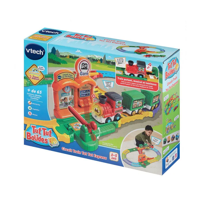 VTech Tut Tut Bolides Set Tren Express Tut Tut + Tren de Vapor de Pedro, Multicolor, Idioma Francés VTech Tut Tut Bolides Set Tren Express Tut Tut + Tren de Vapor de Pedro, Multicolor, Idioma Francés