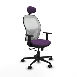 PIQUERAS Y CRESPO Silla de oficina Jorquera Sincro/Traslack Morado/Blanco