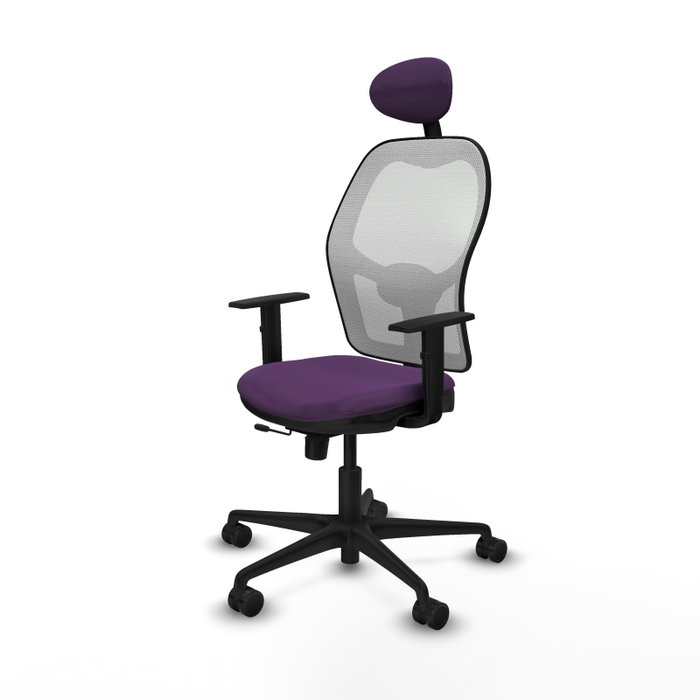 PIQUERAS Y CRESPO Silla de oficina Jorquera Sincro/Traslack Morado/Blanco