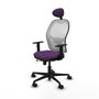 PIQUERAS Y CRESPO Silla de oficina Jorquera Sincro/Traslack Morado/Blanco