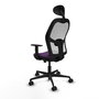 PIQUERAS Y CRESPO Silla de oficina Jorquera Sincro/Traslack Morado/Blanco