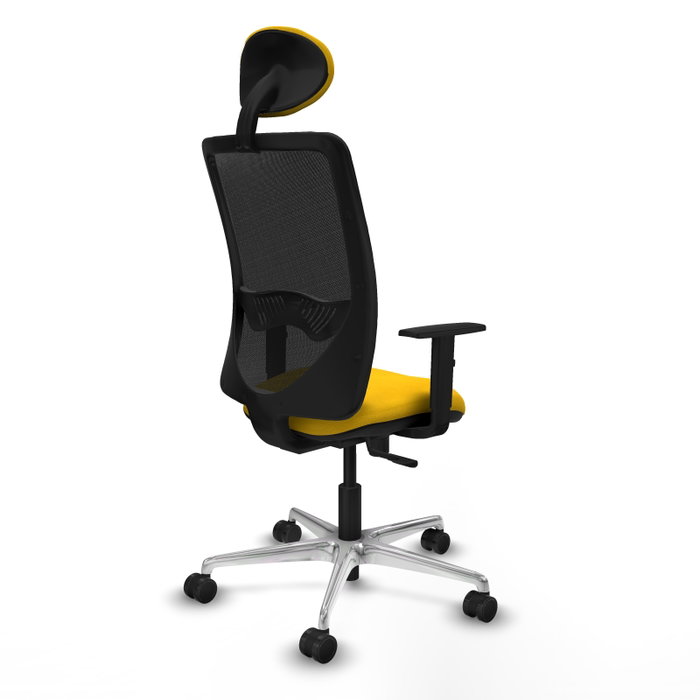 PIQUERAS Y CRESPO Silla de oficina Zulema con mecanismo Sincro, Amarillo y Negro