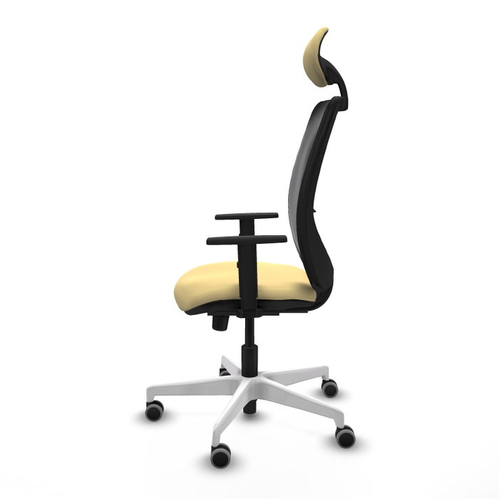 PIQUERAS Y CRESPO Silla de oficina Zulema con mecanismo Sincro, Crema y Negro PIQUERAS Y CRESPO Silla de oficina Zulema con mecanismo Sincro, Crema y Negro