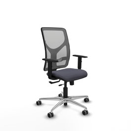 PIQUERAS Y CRESPO Silla de oficina Motilla con mecanismo Sincro/Traslack, Gris