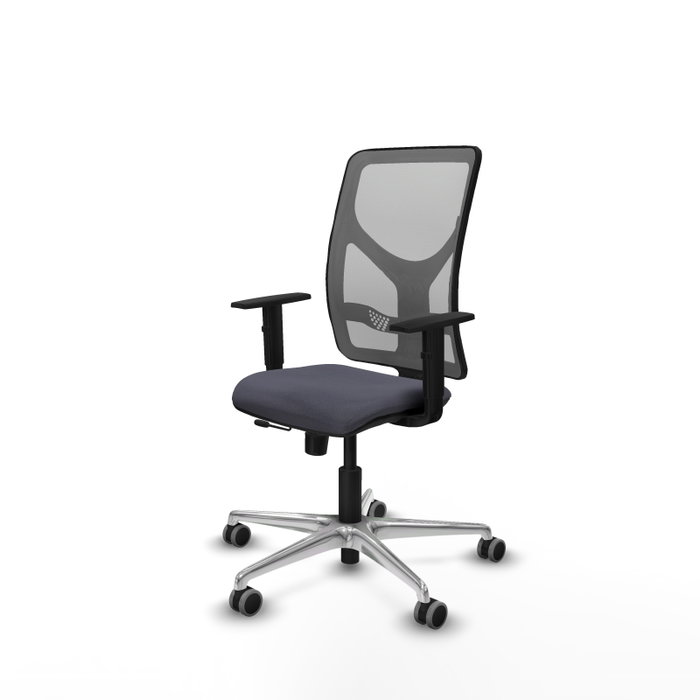 PIQUERAS Y CRESPO Silla de oficina Motilla con mecanismo Sincro/Traslack, Gris
