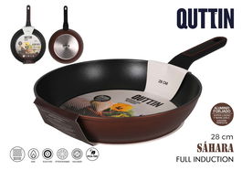 Quttin Sartén de Aluminio Forjado 28 cm, Mango Soft Full, 3.0 mm (6 Unidades)