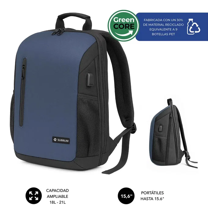 SUBBLIM Nomad Xpand Air Padding Mochila Azul 18-21L