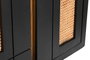 DKD Home Decor Buffet de Mango y Ratán Negro y Natural 160x40x90