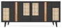 DKD Home Decor Buffet de Mango y Ratán Negro y Natural 160x40x90