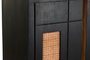 DKD Home Decor Buffet de Mango y Ratán Negro y Natural 160x40x90