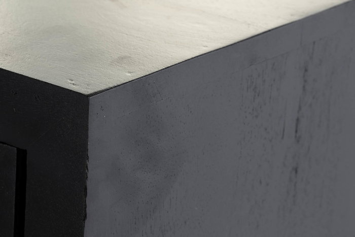 DKD Home Decor Buffet de Mango y Ratán Negro y Natural 160x40x90