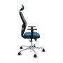 PIQUERAS Y CRESPO Silla de oficina Jorquera con mecanismo Sincro/Traslack, Azul claro y Gris