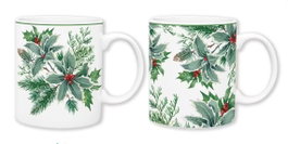 DKD Home Decor Tazas de Porcelana Hojas Verde y Blanco 300ml (Pack de 12) midsense