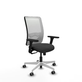 PIQUERAS Y CRESPO Silla de oficina Zulema Gris oscuro/Blanco con mecanismo Sincro