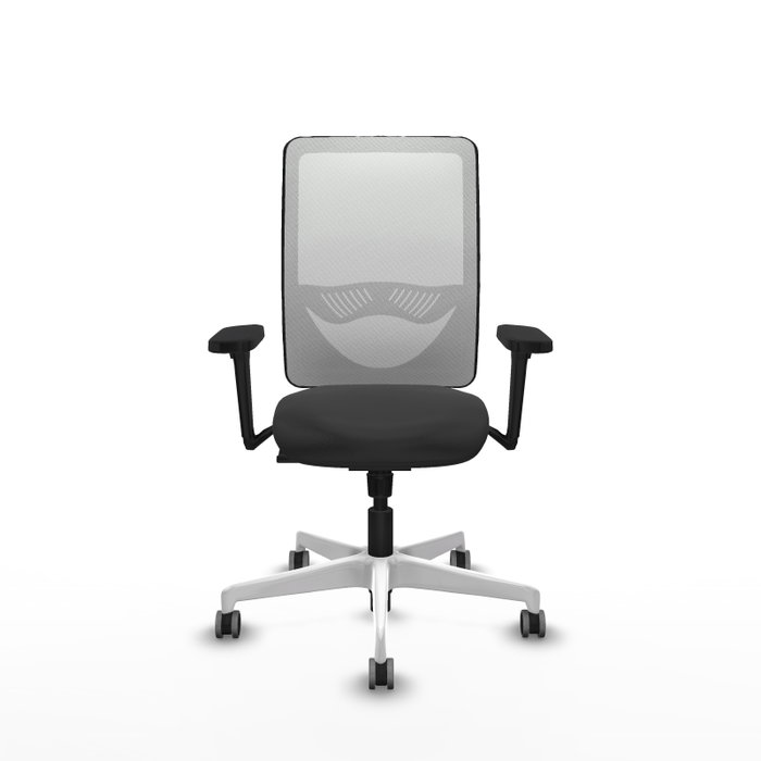 PIQUERAS Y CRESPO Silla de oficina Zulema Gris oscuro/Blanco con mecanismo Sincro PIQUERAS Y CRESPO Silla de oficina Zulema Gris oscuro/Blanco con mecanismo Sincro
