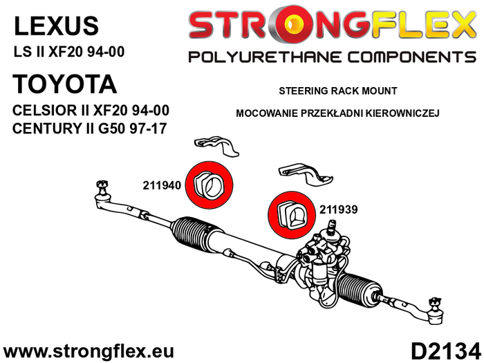 StrongFlex STF211940B Dirección Cremallera Clamp Silentblock Alta Flexibilidad Resistencia Carga Dinámica Rango Temperatura Aceites Ácidos Solventes StrongFlex STF211940B Dirección Cremallera Clamp Silentblock Alta Flexibilidad Resistencia Carga Dinámica Rango Temperatura Aceites Ácidos Solventes