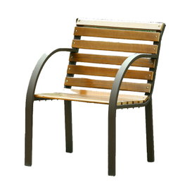 Silla de jardín con brazos de bambú 80x65x56 mm