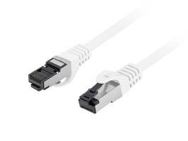 Lanberg Cable de Red Cat.8 S/FTP LSZH 0.5m Blanco Fluke Passed